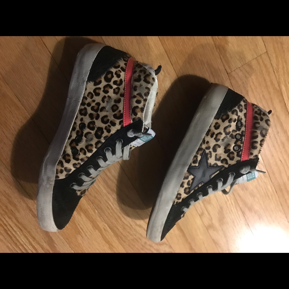 Golden Goose Leopard Mid Star 38